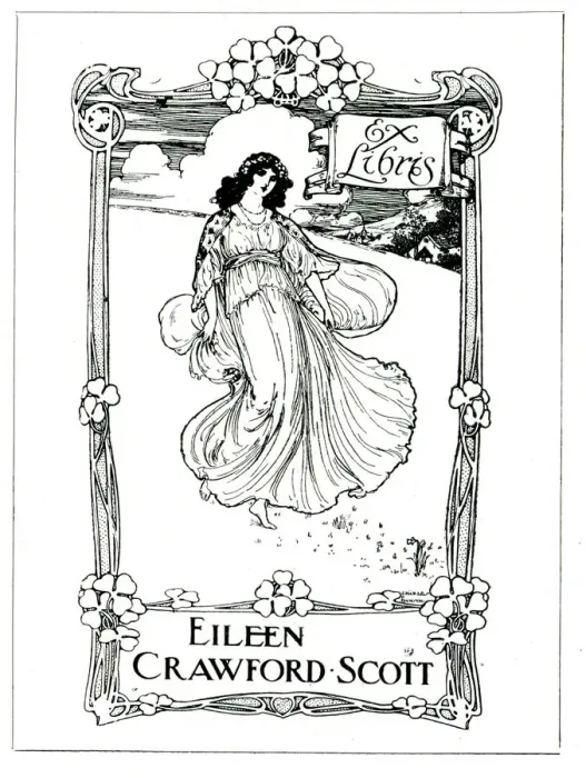 Framed Print : Book Plate by Charles E Dawson for Eileen Crawford-Scott Framed Print : Book Plate by Charles E Dawson for Eileen Crawford-Scott