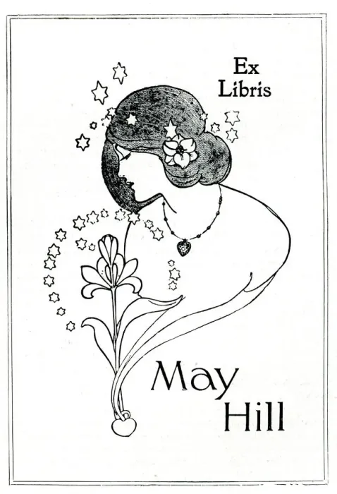 Framed Print : Book Plate by Charles E Dawson for May Hill Framed Print : Book Plate by Charles E Dawson for May Hill