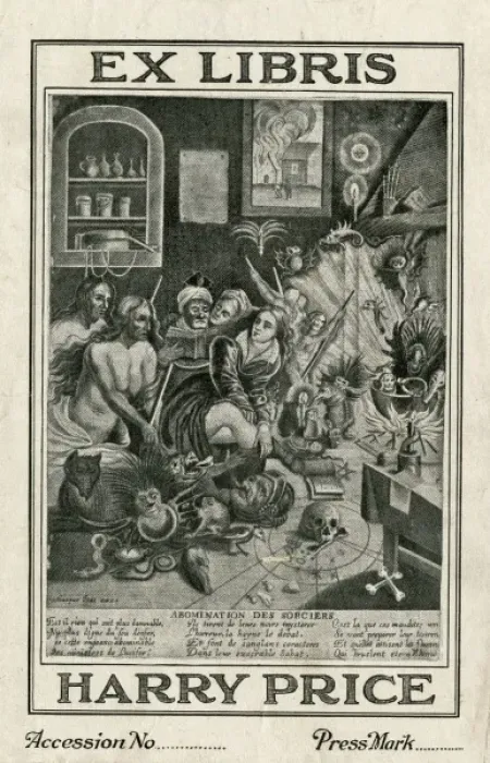 Framed Print : Book plate used by Harry Price