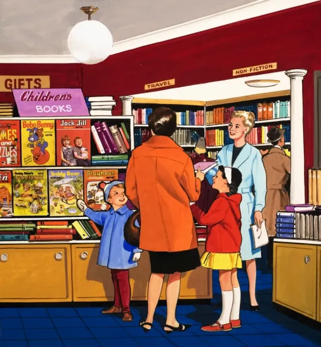 Framed Print : Book Saleswoman