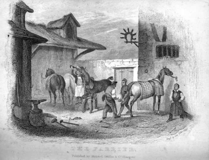 Framed Print : Book of Trades, The Farrier Framed Print : Book of Trades, The Farrier