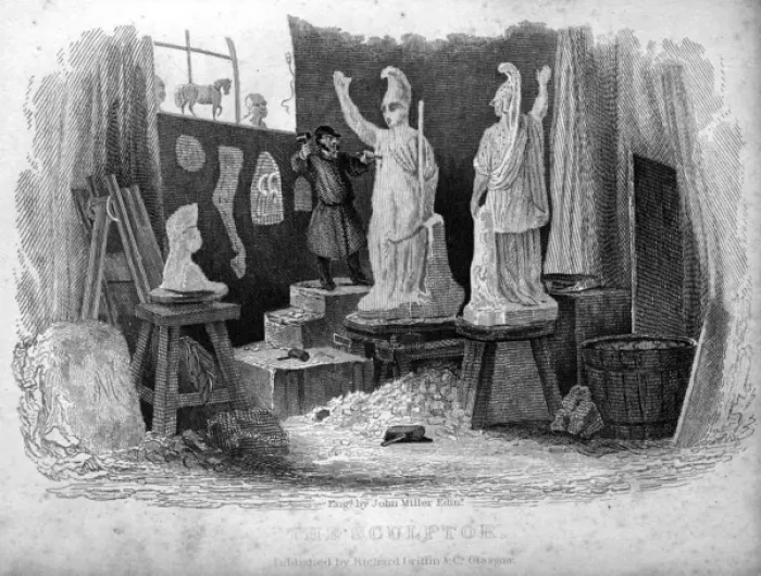 Framed Print : Book of Trades, The Sculptor Framed Print : Book of Trades, The Sculptor