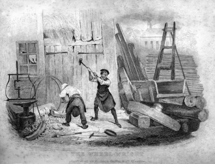 Framed Print : Book of Trades, The Wheel Wright Framed Print : Book of Trades, The Wheel Wright