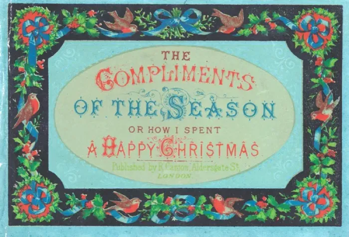 Framed Print : Booklet cover, Compliments of the Season Framed Print : Booklet cover, Compliments of the Season