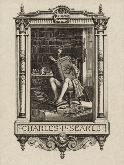 Framed Print : Bookplate of Charles P. Searle Framed Print : Bookplate of Charles P. Searle