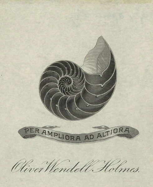 Bookplate of Oliver Wendell Holmes