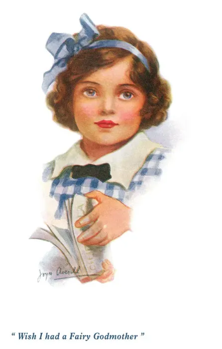 Framed Print : Bookworm. Young girl with a book. Artist: Joyce Averill Date: circa 1917 Framed Print : Bookworm. Young girl with a book. Artist: Joyce Averill Date: circa 1917