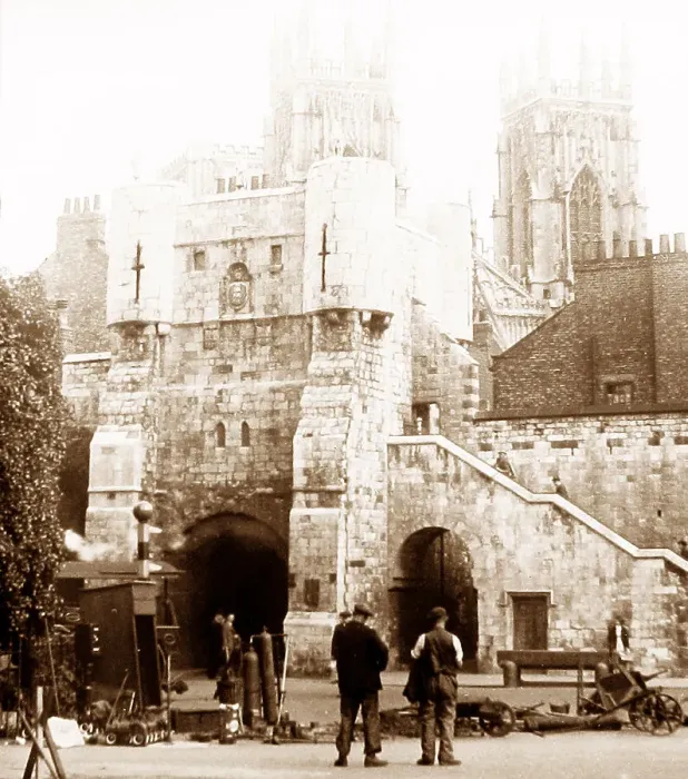 Framed Print : Bootham Bar Road Works York Framed Print : Bootham Bar Road Works York