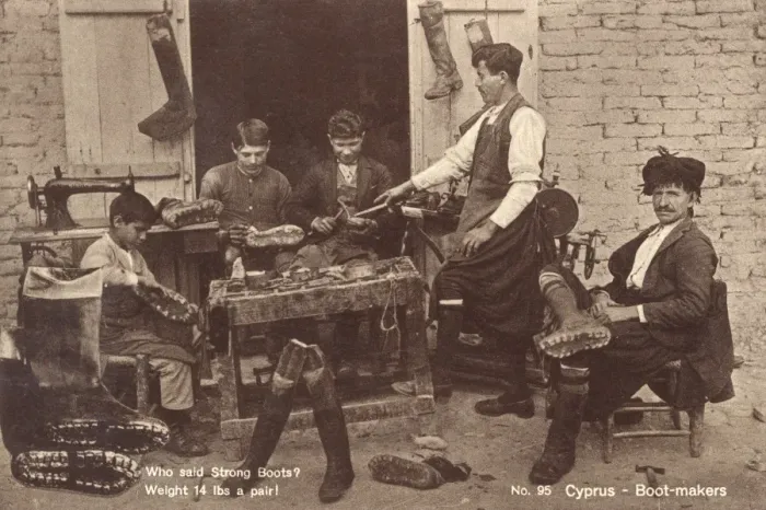 Framed Print : Bootmakers in Cyprus Framed Print : Bootmakers in Cyprus