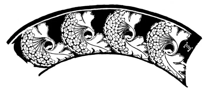 Framed Print : Border. Studies in plant form with suggestions for their application to design
