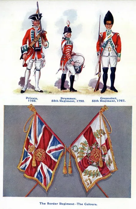 Framed Print : The Border Regiment, Uniforms and Colours Framed Print : The Border Regiment, Uniforms and Colours