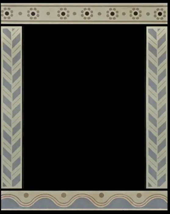 Framed Print : Bordered ceiling panel Framed Print : Bordered ceiling panel