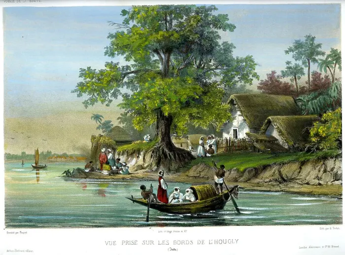 Framed Print : Borders of The Hougly, India Framed Print : Borders of The Hougly, India