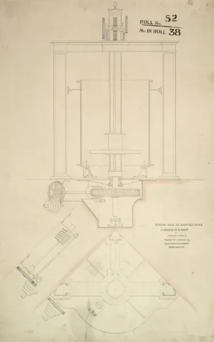 Framed Print : Boring mill as adapted for a corner of a shop Framed Print : Boring mill as adapted for a corner of a shop