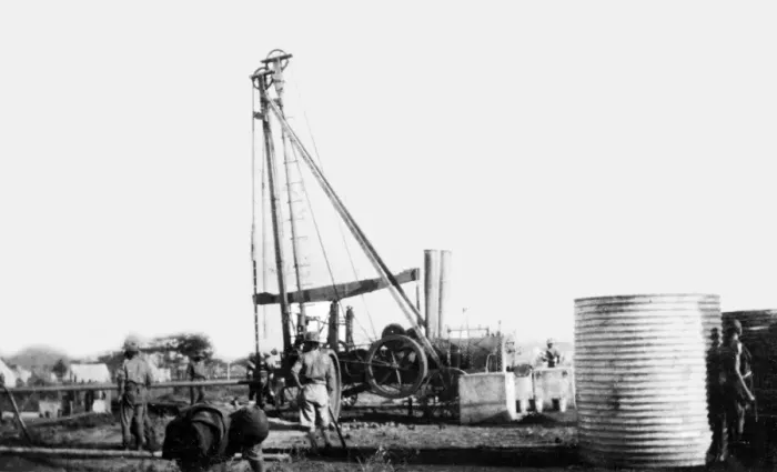 Framed Print : Boring for water in camp near Taveta, East Africa, WW1 Framed Print : Boring for water in camp near Taveta, East Africa, WW1
