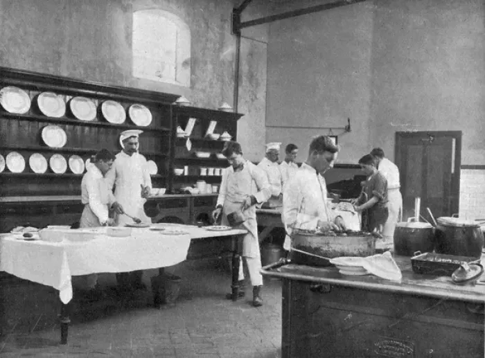Framed Print : Borstal Inmates Learning to Cook and Bake Framed Print : Borstal Inmates Learning to Cook and Bake