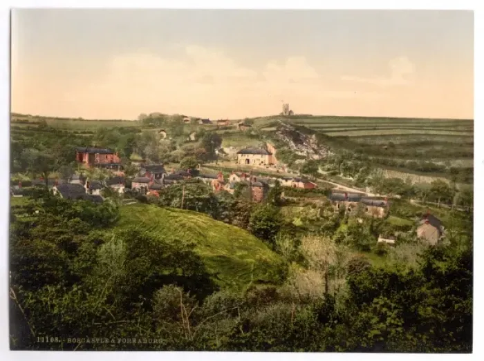 Framed Print : Boscastle and Forraburg, Cornwall, England Framed Print : Boscastle and Forraburg, Cornwall, England