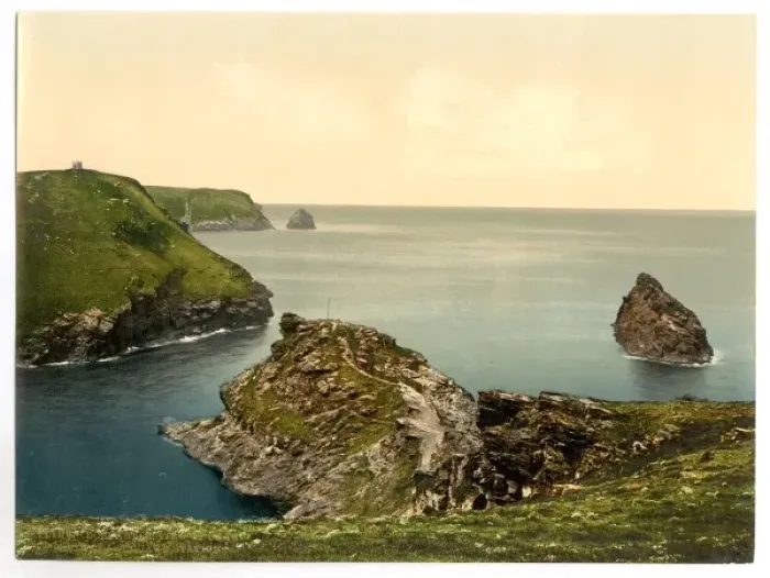 Framed Print : Boscastle, view of coast from coast guards station, Cornwal Framed Print : Boscastle, view of coast from coast guards station, Cornwal