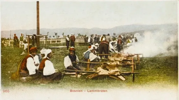 Framed Print : Bosnia & Herzegovina - Barbequing Lamb Framed Print : Bosnia & Herzegovina - Barbequing Lamb