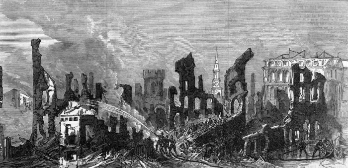 Framed Print : BOSTON FIRE 1872 Framed Print : BOSTON FIRE 1872