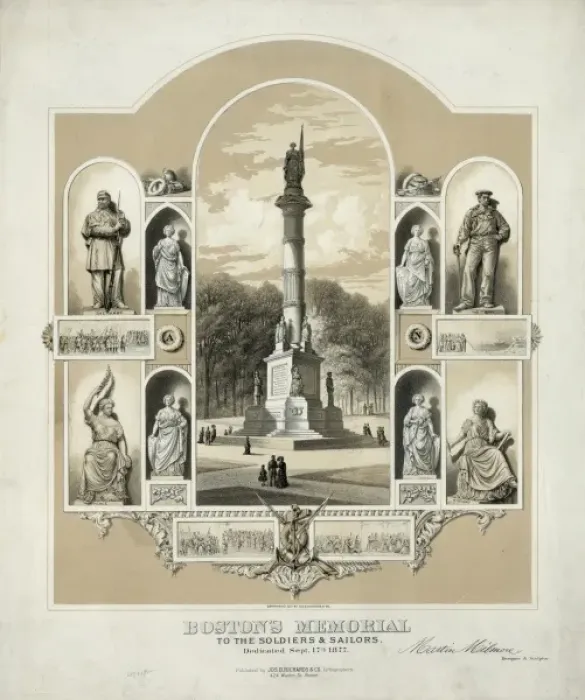 Framed Print : Bostons memorial to the soldiers & sailors. Dedicated Sept Framed Print : Bostons memorial to the soldiers & sailors. Dedicated Sept