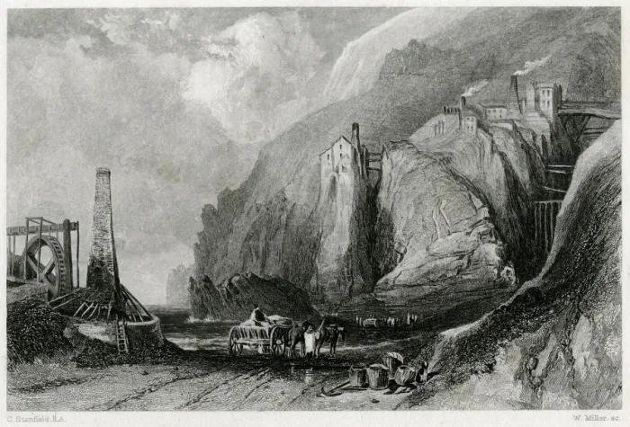 Framed Print : BOTALLACK TIN MINE / 1853 Framed Print : BOTALLACK TIN MINE / 1853