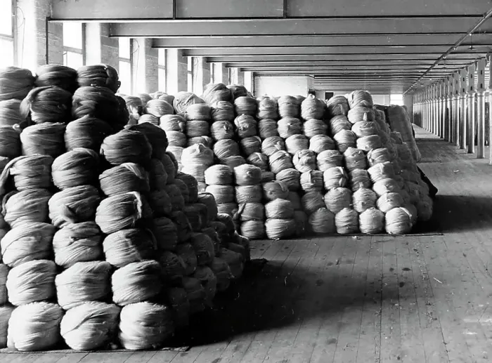 Framed Print : Botany tops in a woollen mill in Bradford Framed Print : Botany tops in a woollen mill in Bradford
