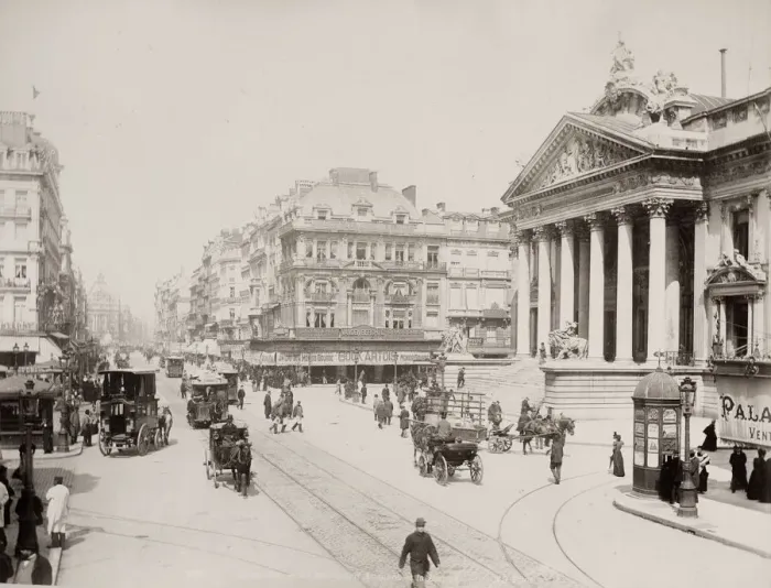 Framed Print : Boulevard Anspach, Bourse, stock exchange, Brussels, Belgium Framed Print : Boulevard Anspach, Bourse, stock exchange, Brussels, Belgium