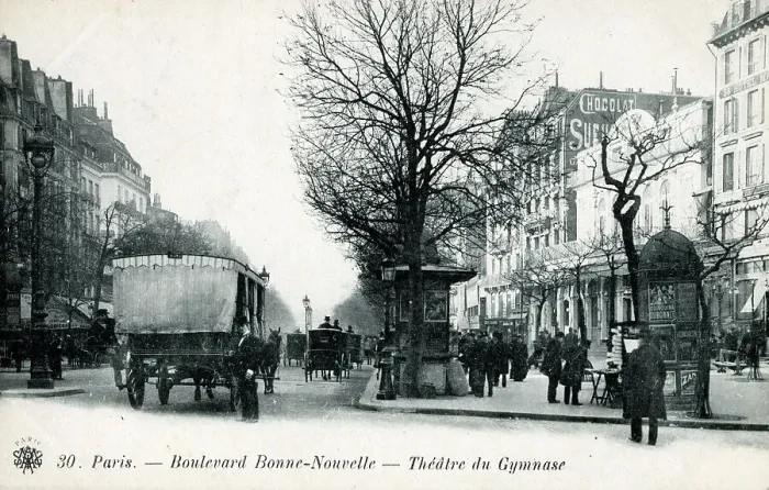 Framed Print : Boulevard Bonne-Nouvelle - Theatre du Gymnase - Paris Framed Print : Boulevard Bonne-Nouvelle - Theatre du Gymnase - Paris