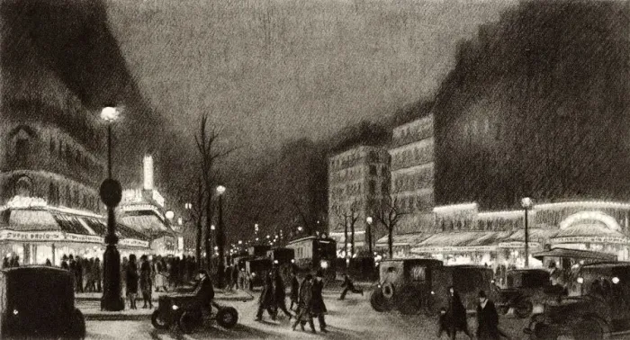Framed Print : Boulevard du Montparnasse, Paris Framed Print : Boulevard du Montparnasse, Paris