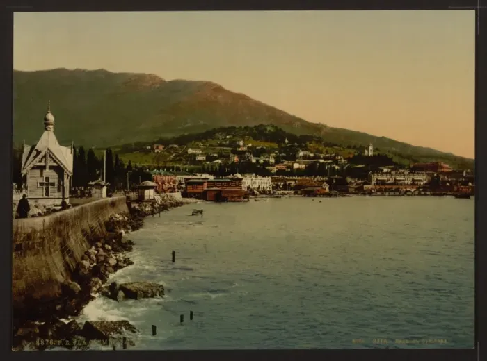 Framed Print : From the boulevard, Jalta, (i. e. Yalta), the Crimea, Russia Framed Print : From the boulevard, Jalta, (i. e. Yalta), the Crimea, Russia