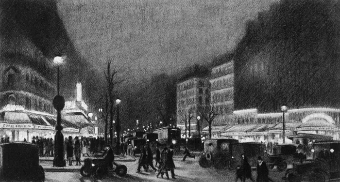Framed Print : Boulevard Montparnasse Framed Print : Boulevard Montparnasse