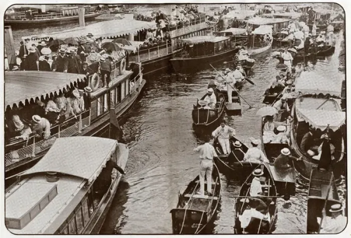 Framed Print : Boulters lock, Berkshire 1906 Framed Print : Boulters lock, Berkshire 1906