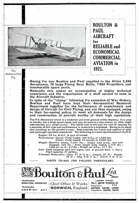 Framed Print : Boulton & Paul P9 Framed Print : Boulton & Paul P9