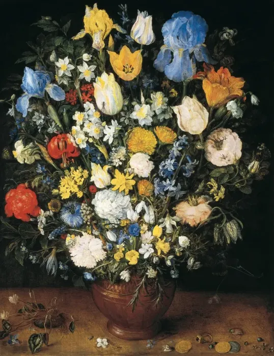 Framed Print : Bouquet in a Clay Vase Framed Print : Bouquet in a Clay Vase