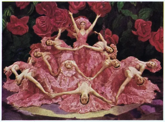 Framed Print : Bouquet of Roses scene from Folie Parisienne at the French C Framed Print : Bouquet of Roses scene from Folie Parisienne at the French C