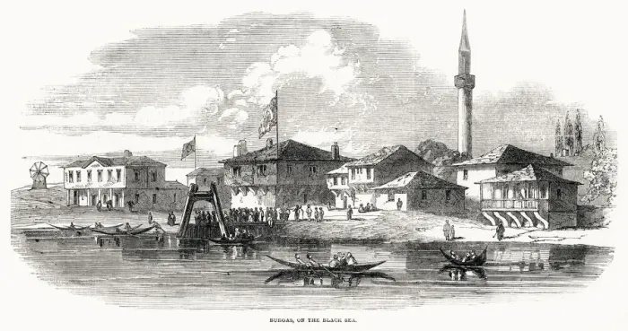 Framed Print : Bourgas on the Black Sea 1853 Framed Print : Bourgas on the Black Sea 1853