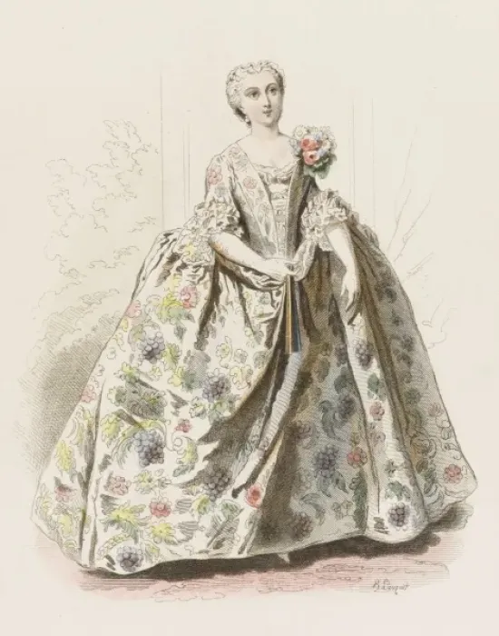Framed Print : Bourgeois Lady 1740 Framed Print : Bourgeois Lady 1740