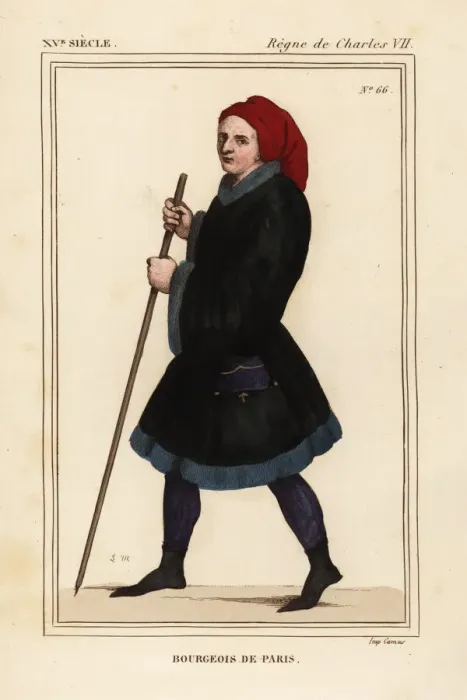 Framed Print : Bourgeois man of Paris, 15th century Framed Print : Bourgeois man of Paris, 15th century