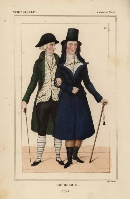 Framed Print : Bourgeois men, 1794, French National Convention era Framed Print : Bourgeois men, 1794, French National Convention era