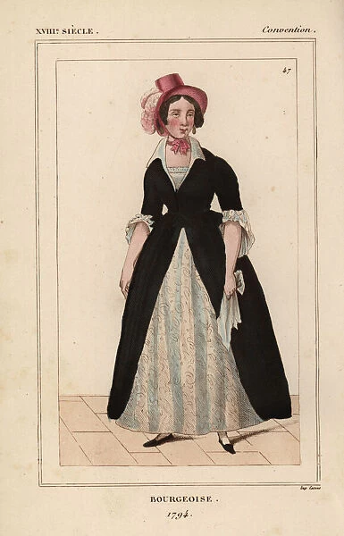 Bourgeoise woman, 1794, French National Convention era