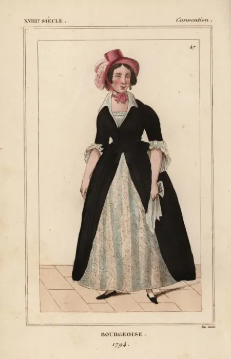 Framed Print : Bourgeoise woman, 1794, French National Convention era