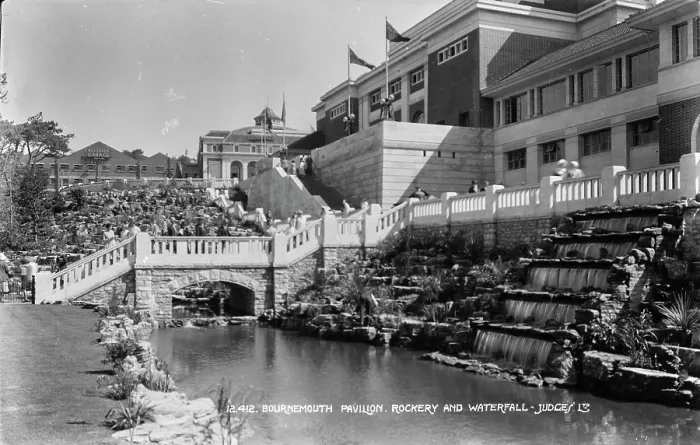 Framed Print : Bournemouth Pavilion Rockery and Waterfall Framed Print : Bournemouth Pavilion Rockery and Waterfall
