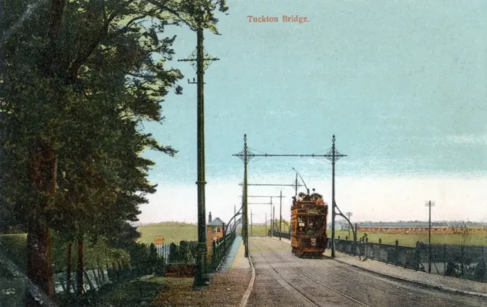 Framed Print : Bournemouth. Tuckton Bridge and Tram Framed Print : Bournemouth. Tuckton Bridge and Tram