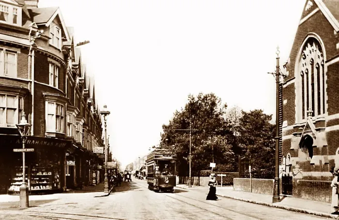 Framed Print : Bournemouth Westbourne Seamoor Road early 1900s Framed Print : Bournemouth Westbourne Seamoor Road early 1900s