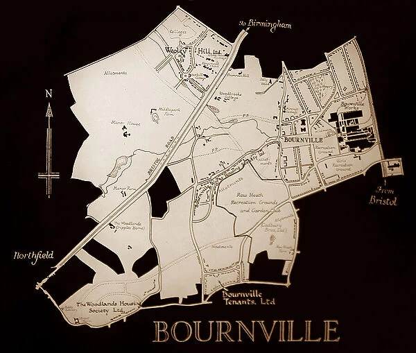 Bournville Village plan