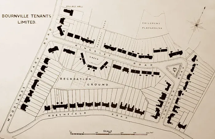 Framed Print : Bournville Village plan Framed Print : Bournville Village plan