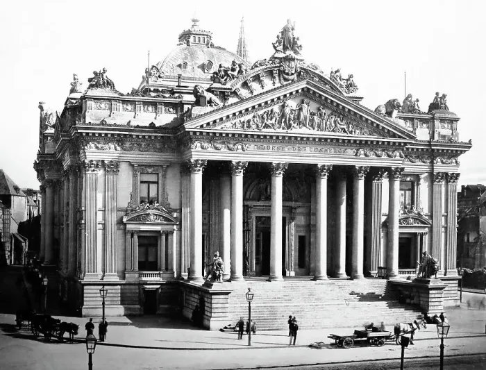 Framed Print : The Bourse, Brussels, Victorian period Framed Print : The Bourse, Brussels, Victorian period