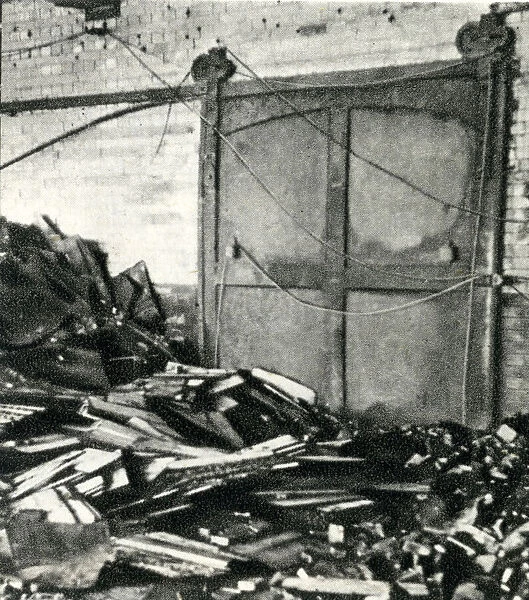 Bovril factory fire damage, Old Street, London, WW2