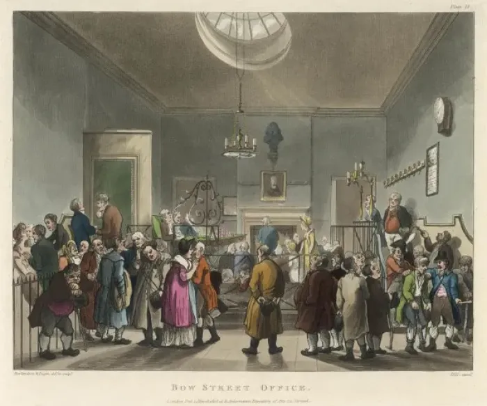 Framed Print : Bow Street Office / Pugin Framed Print : Bow Street Office / Pugin